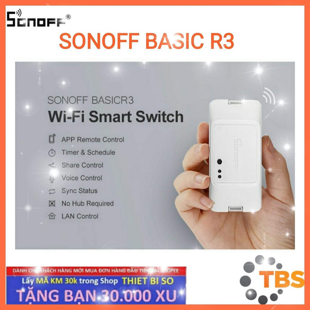 SONOFF BASIC R3 (QUỐC TẾ), công tắc WIFI, điều khiển từ xa thông minh R3, 2019