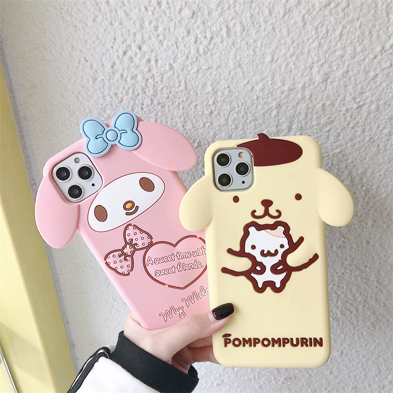 Ốp Điện Thoại Silicone Mềm Họa Tiết Hoạt Hình Cinnamoroll & Melody Cho iphone 14 13 12 11 pro MAX 12Pro 6 6S 7 8 Plus X XS MAX XR
