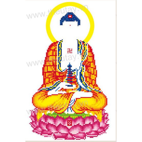 Tranh Đính Đá ABC 3D Nam Mô Dược Sư Lưu Ly Quang Vương Phật D9775 , DF2570  KT:35X50CM