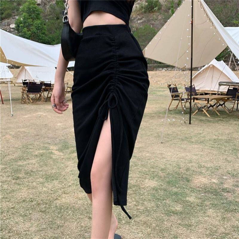 Chân váy dài xẻ tà rút dây cực sexy quyến rũ tôn dáng siêu chuẩn - Mã: 490 TV - Fashion