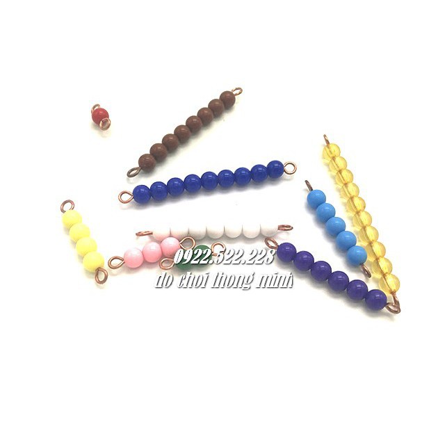 Bộ cườm 1-9 kèm khay đựng - Giáo cụ Montessori