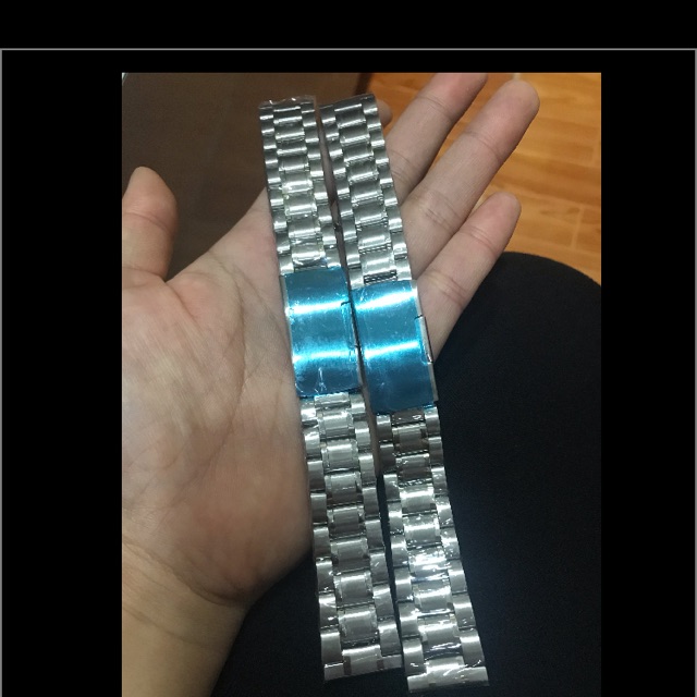 Dây đúc đồng hồ inox trắng