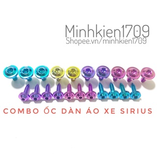 (GR5 XỊN) Combo full ốc Titan Salaya dàn áo xe Sirius