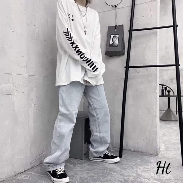 Áo mũi tên in tay da cá H2Q877