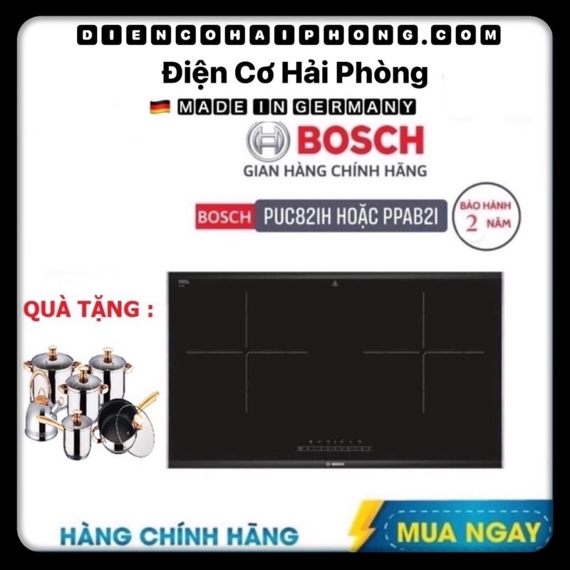 Bếp từ đôi Bosch PPAB2I tặng bộ nồi