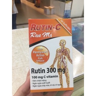 Viên uống Rutin C Rau má giải pháp cho nhiệt miệng chảy máu chân răng