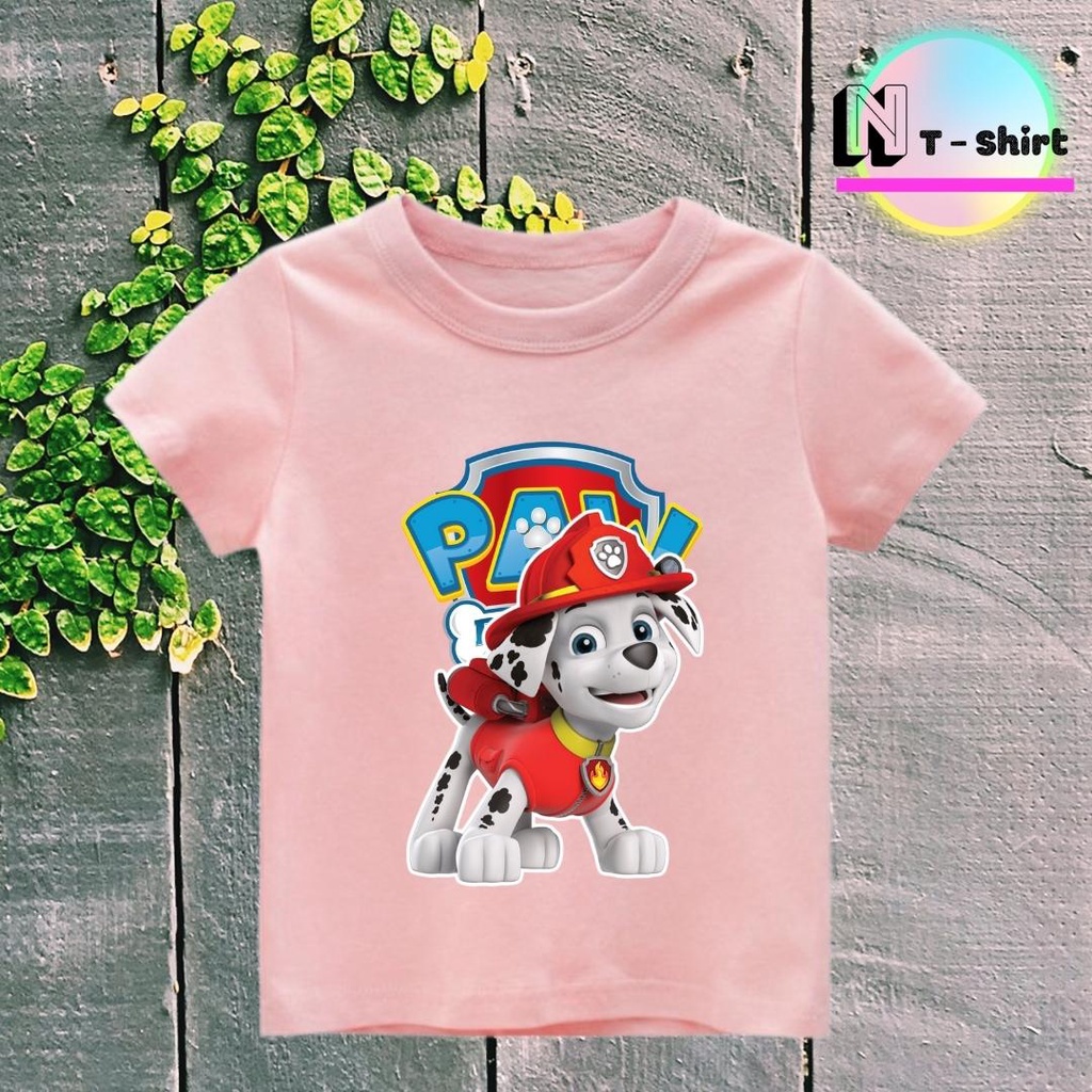 Áo thun bé trai và bé gái in hình Đội chó cứu hộ Paw Patrol, Áo cotton xịn mặc mát thoải mái NTshirt 02