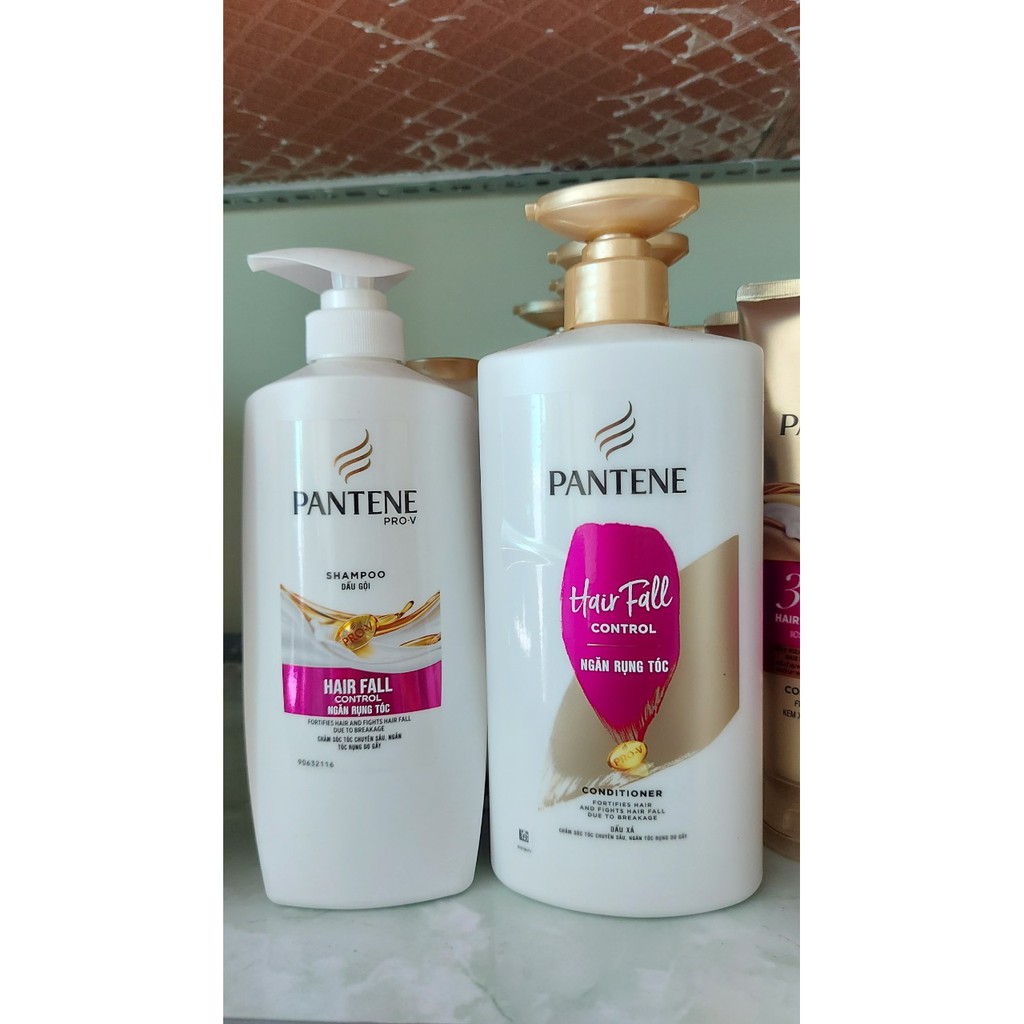 Combo chai dầu gội Pantene và dầu xả Pantene 650g mẫu mới