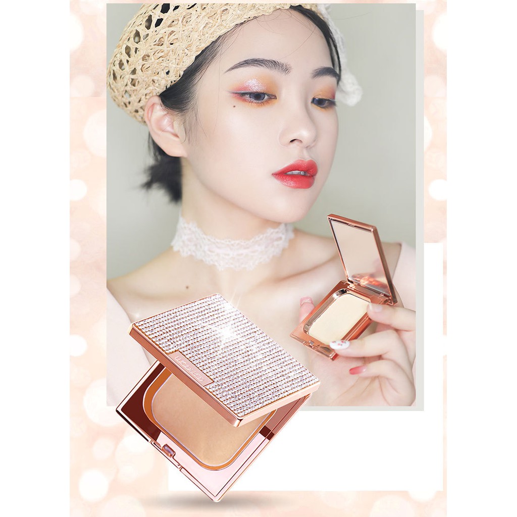 Phấn Nền Kiềm Dầu, Che Khuyết Điểm Dạng Nén WODWOD Glittering Pressed Powder W737 12g Hộp lấp lánh | BigBuy360 - bigbuy360.vn