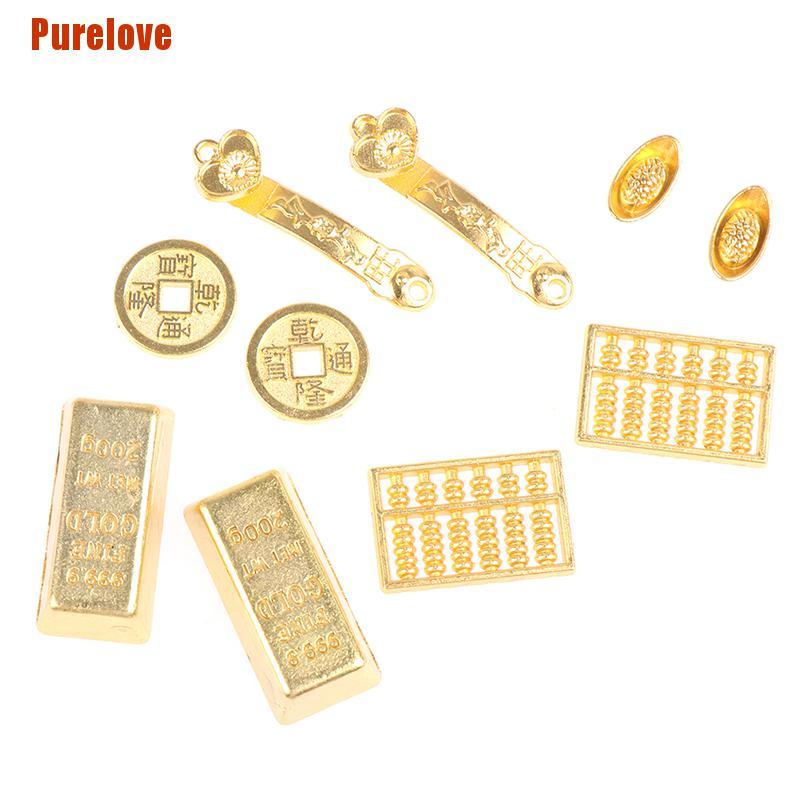 Mô Hình Gạch Vàng Mini Tỉ Lệ 1: 12 Trang Trí Nhà Búp Bê