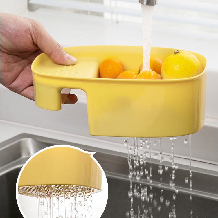 Khay lọc rác bồn rửa bát hình bầu dục chất liệu nhựa
