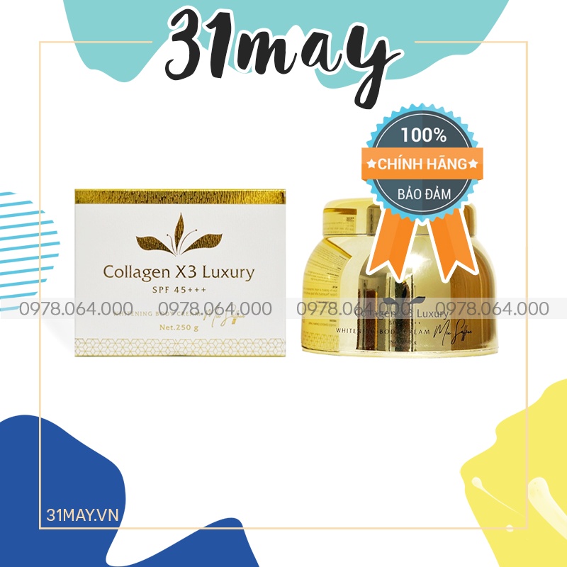 Combo Kem Body Collagen X3 Luxury Và Kích Trắng Da Toàn Thân Mỹ Phẩm Đông Anh