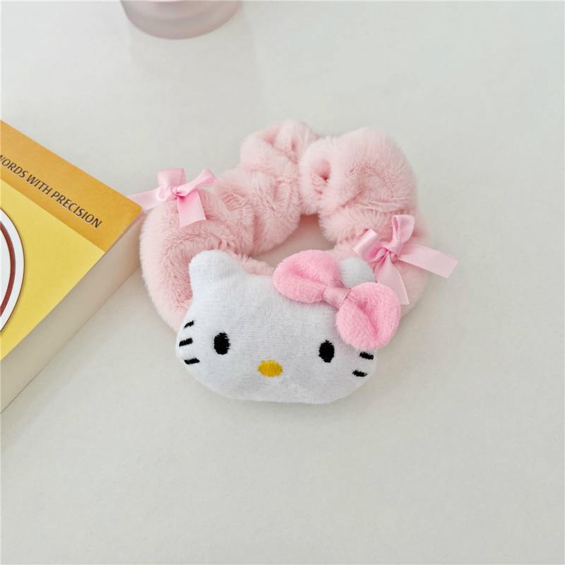 Dây Buộc Tóc Phối Lông Xù Đáng Yêu Dành Cho Bé Gái