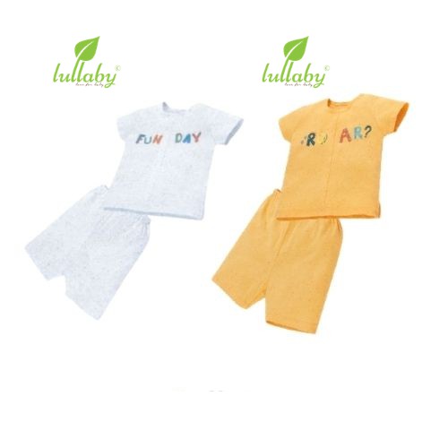 Quần áo trẻ em bộ bé trai cộc tay cổ tròn can trước xuân hè lullaby baby baby nhật hoa [ NH630P - Size 3m-4y ]