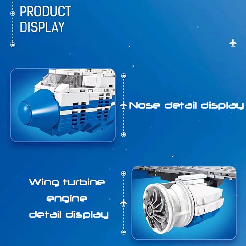 Đồ chơi Lắp ráp Mô hình Máy bay 80009 The Boeing 787 Airliner Dreamliner