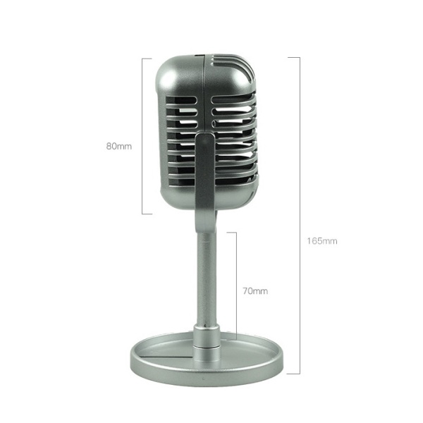 Classic Retro Dynamic Vocal Microphone Vintage Style Mic Universal Stand Compatible Live Karaoke