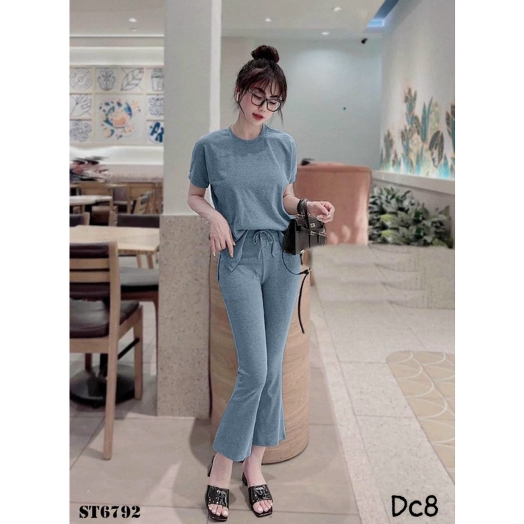 (Free Ship) SÉT BỘ THUN GÂN QUẦN KIỂU ỐNG BÁT SIÊU ĐẸP TT