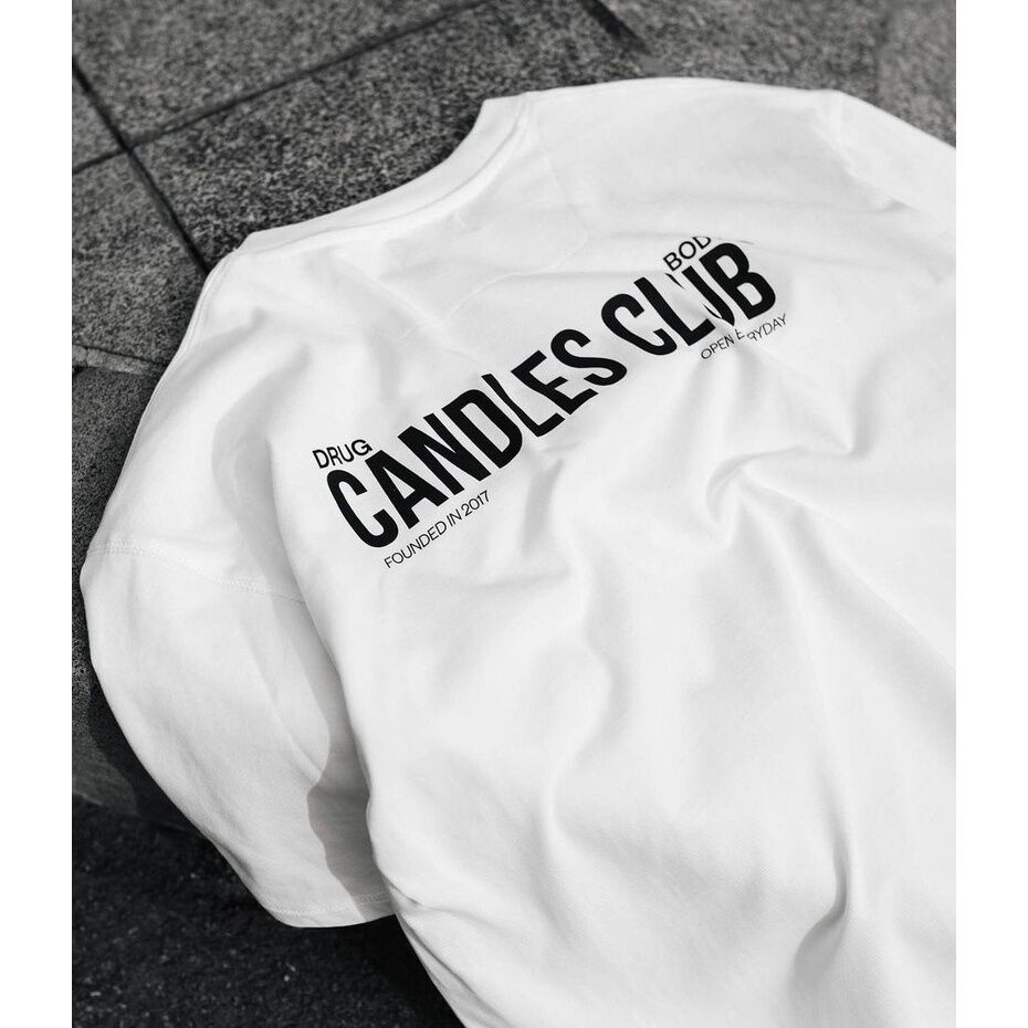 Áo thun, áo phông nam nữ Candles club vải cotton co giãn 4 chiều thấm hút mồ hôi from rộng