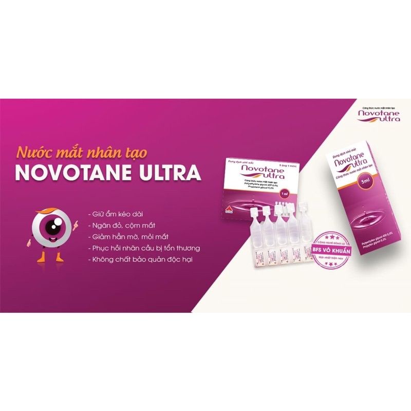 NOVOTANE ULTRA nước mắt nhân tạo hỗ trợ giữ ẩm mắt lọ 5ml