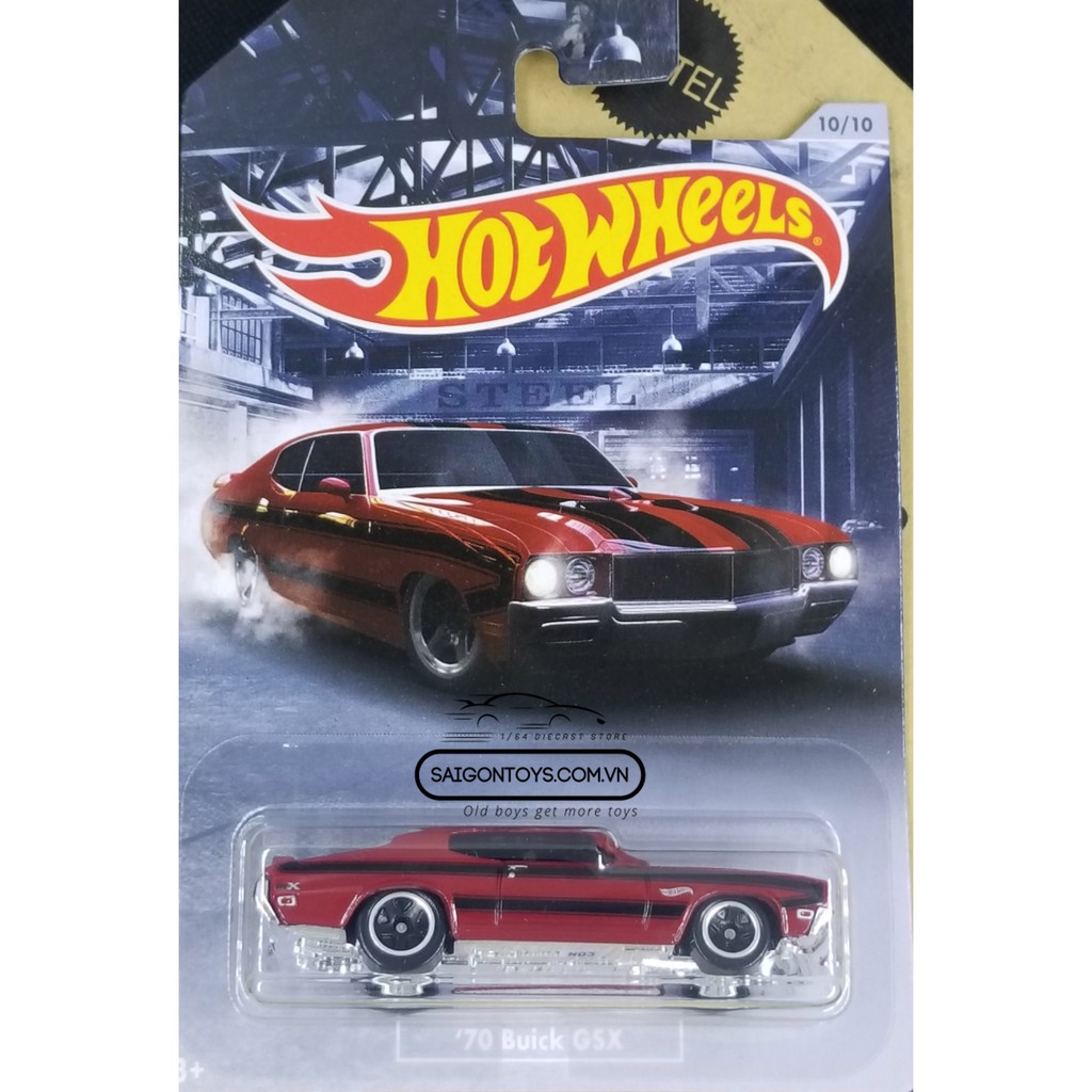 [HOT WHEELS - Muscle Car American Steel - Camaro Ford Shelby Mercury] Xe mô hình đồ chơi chính hãng MATTEL Tỷ lệ 1:64