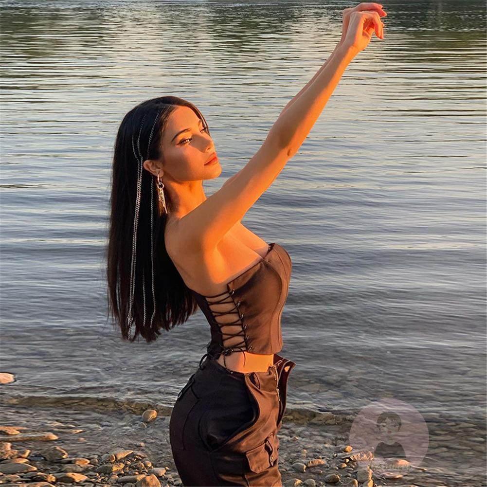 Áo Ống Màu Trơn Không Dây Dáng Ôm Thời Trang Mùa Hè Cho Nữ