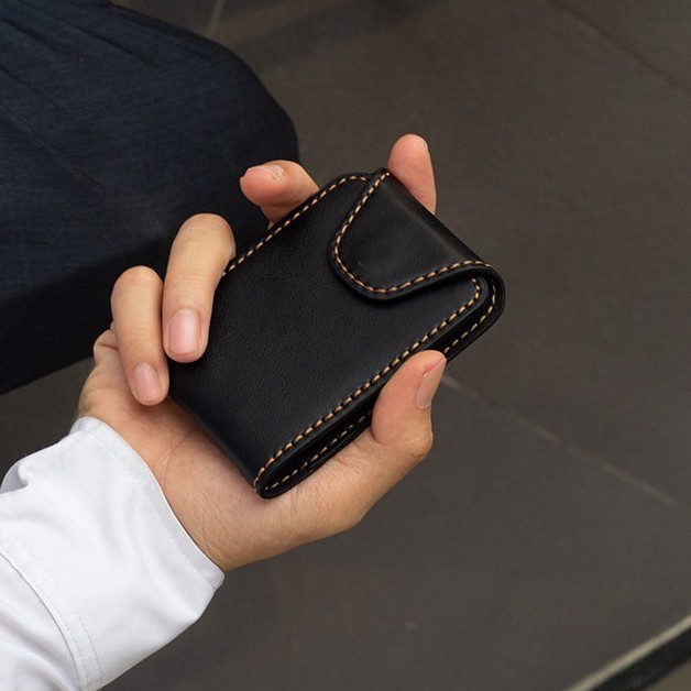 Ví Nam Mini Kiểu Đứng Da Bò 4K Đựng Tiền Và Đựng Thẻ Tiện Lợi 4K0232