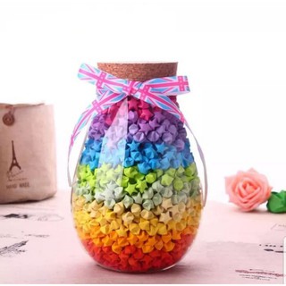 Đồ Chơi Giấy Xếp Hình ORIGAMI Nghệ Thuật Ngôi Sao Cầu Vồng Thủ Công