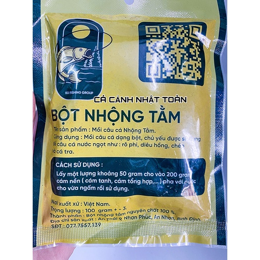 BỘT NHỘNG TẦM NGUYÊN CHẤT 100% CÁM CÂU CÁ 100G