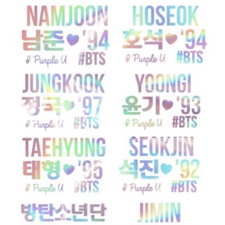 [HÀNG OFFICIAL]Sticker hologram dán thân Bomb BTS