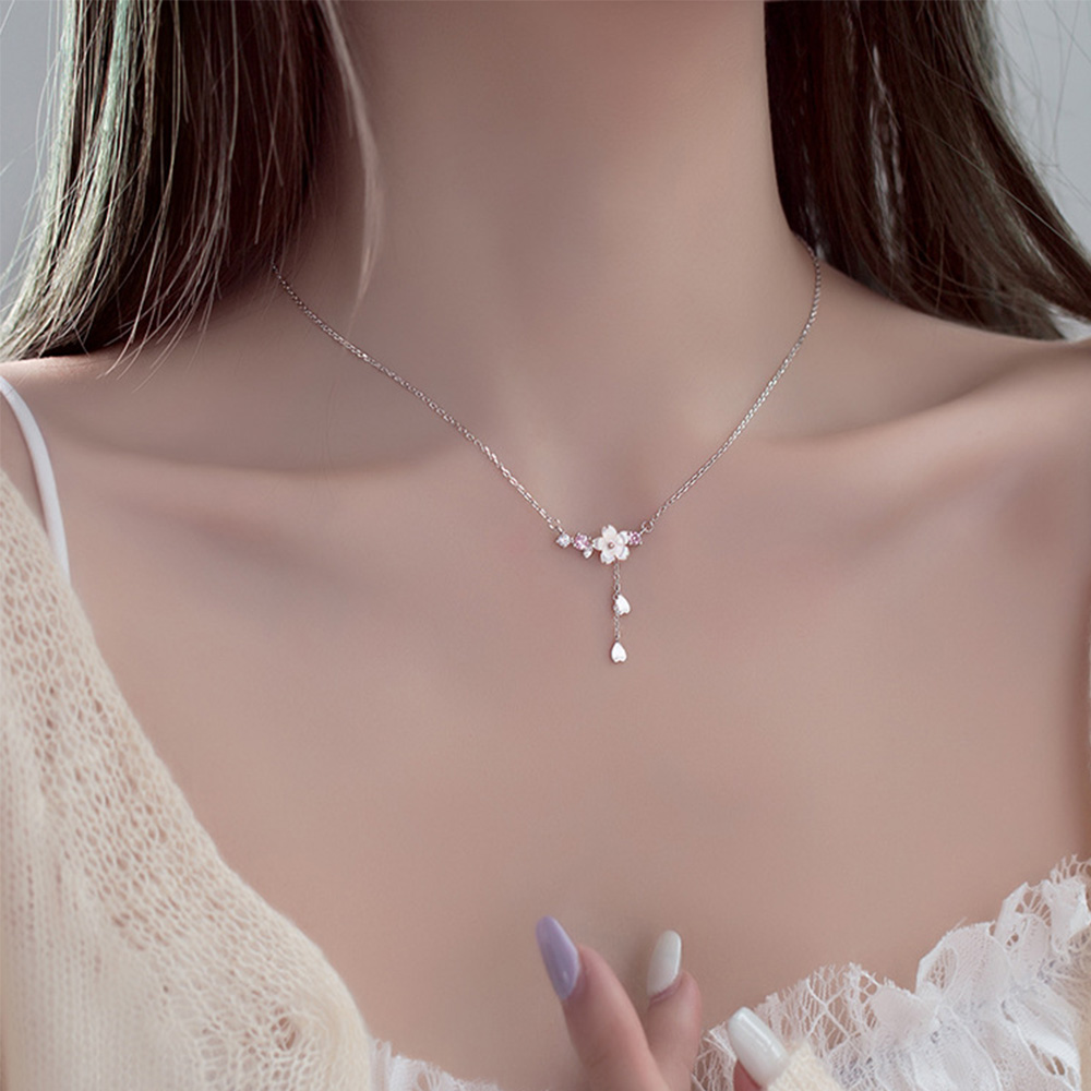 Dây Chuyền Mặt Hoa Anh Đào Thời Trang Cho Nữ