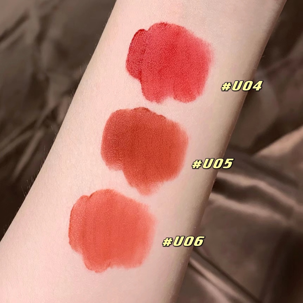 [Hàng mới về] Son Lì Lâu Trôi Không Khô Môi Thiết Kế Nhỏ Gọn 6 Màu Tùy Chọn