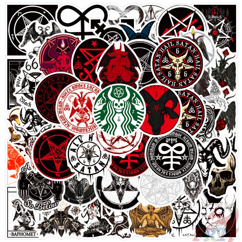 ❉ Punk Darkness Hell - Satan VS Pan Series 01 Stickers ❉ 50Pcs/Set DIY Fashion Luggage Laptop Skateboard Doodle Decals Stickers