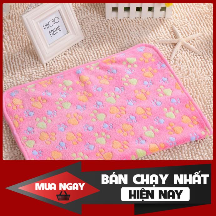 [Mã PET50K giảm Giảm 10% - Tối đa 50K đơn từ 250K] Chăn mền vải nhung siêu mềm mại cho chó mèo (kt 60*40cm) 0