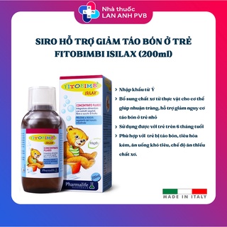 FITOBIMBI ISILAX - Siro thảo dược chuẩn hóa châu Âu chống táo bón kéo dài, cho đường ruột bé khỏe mạnh.