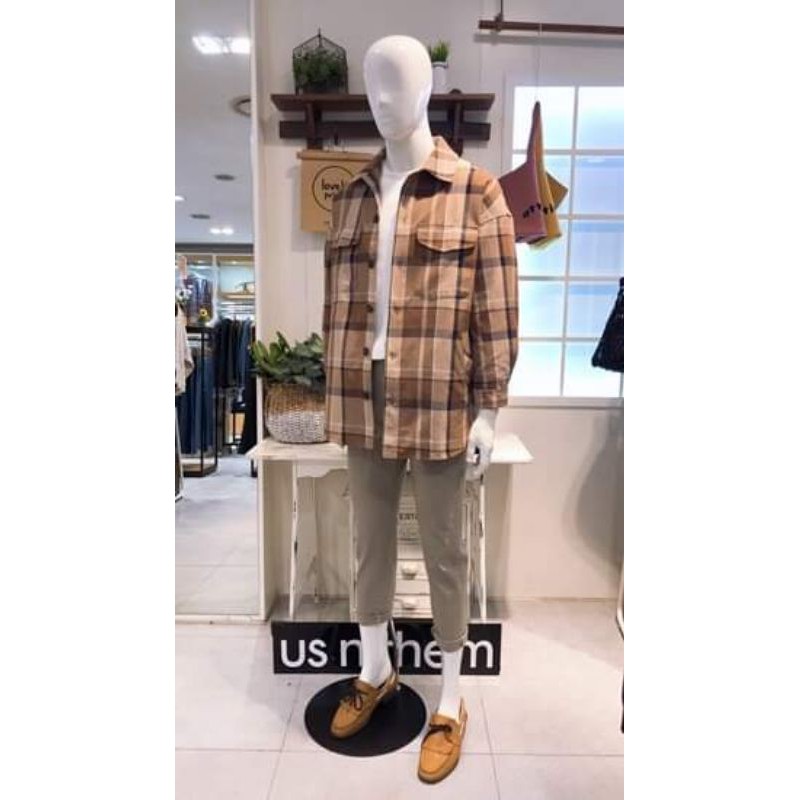 Áo sơ mi unisex oversize hàng hiệu US n them