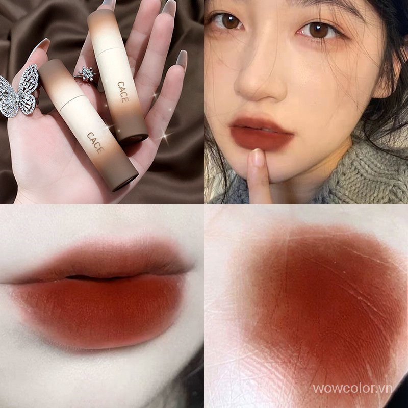 [Hàng mới về] Son kem mịn CACE lâu trôi màu đỏ tông lì
