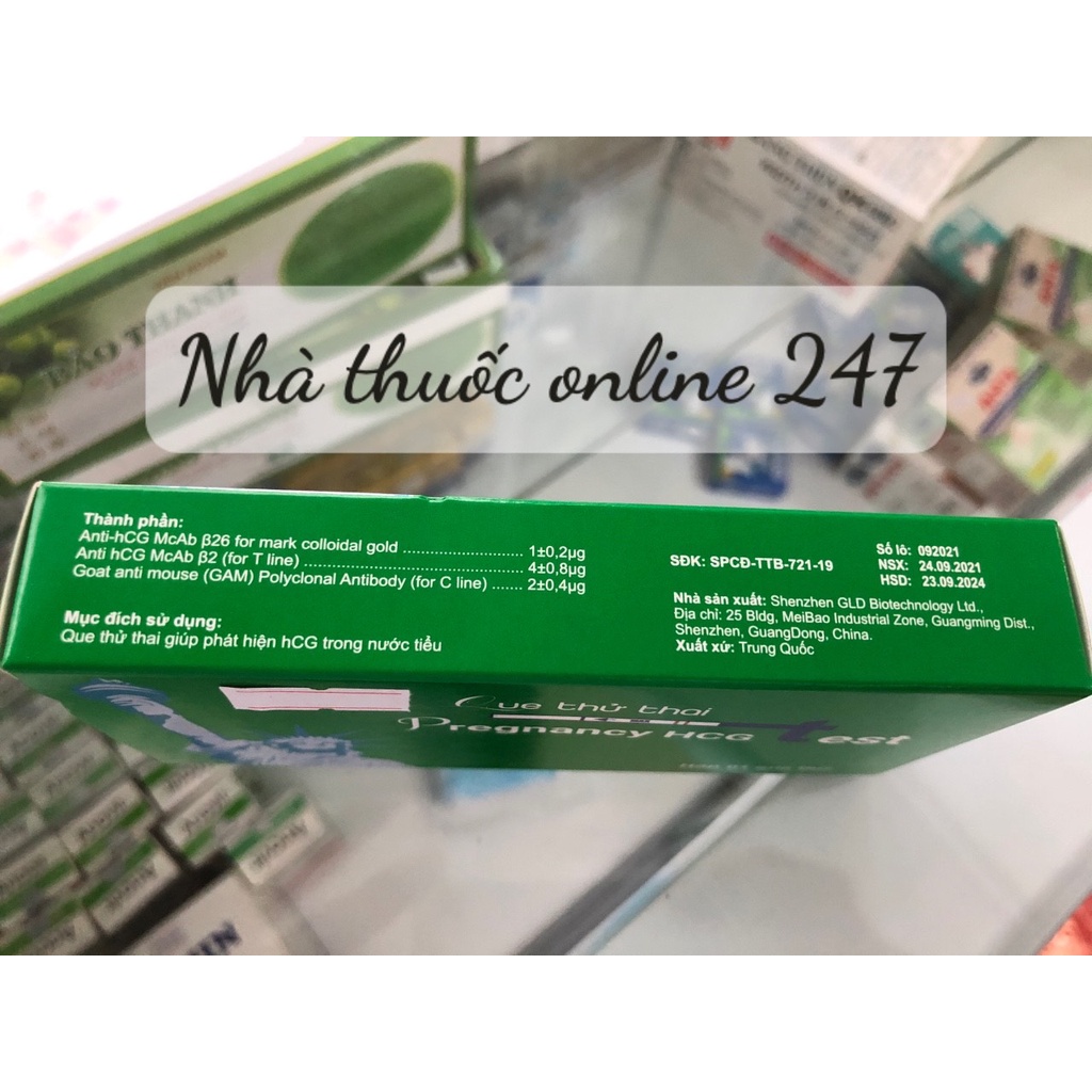 Que thử thai pregnancy HCG test Hộp 1 que thử - an toàn , nhanh chóng , chính xác , hiệu quả