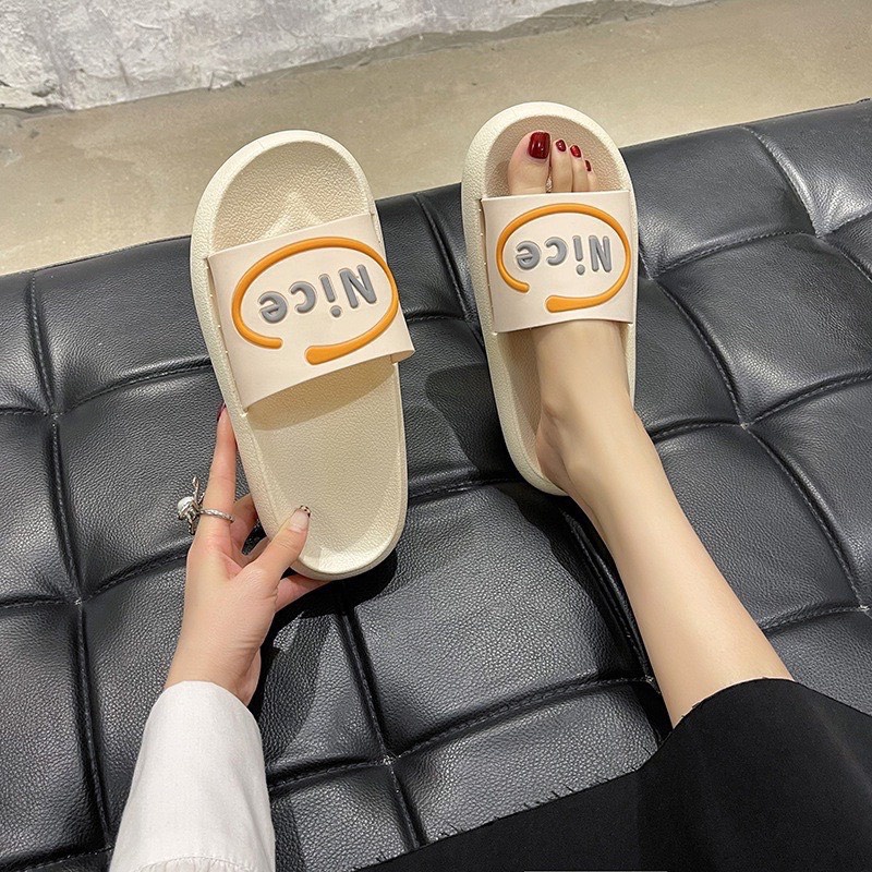 Dép cao su đế bánh mì quai ngang Nice Ulzzang siêu xinh Flower D08 - Nguyentrang239