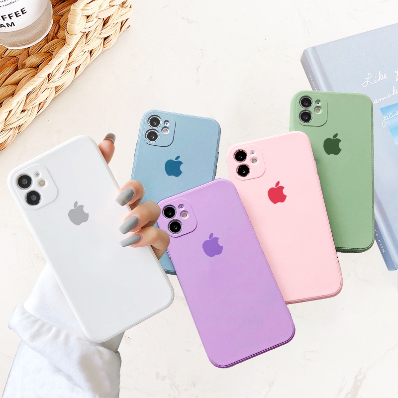 Ốp lưng iphone silicon cạnh vuông Táo lót nỉ 6/6plus/6s/6splus/7/7plus/8/8plus/x/xr/xs/11/12/pro/max/plus/promax - Awifi | BigBuy360 - bigbuy360.vn