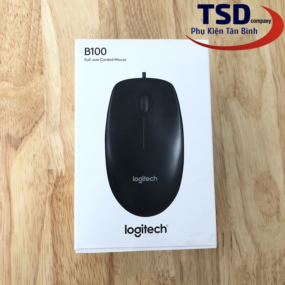 Combo Chuột Quang USB Logitech B100 Chính Hãng Tặng Kèm Lót Chuột Cao Cấp