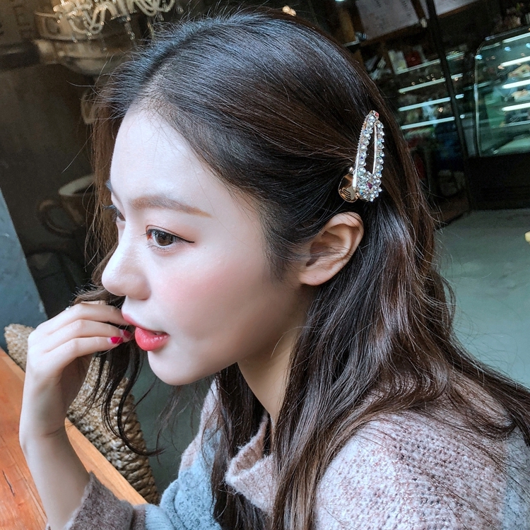 Kẹp tóc thời trang thiết kế đính đá và ngọc trai lấp lánh sang trọng dành cho nữ