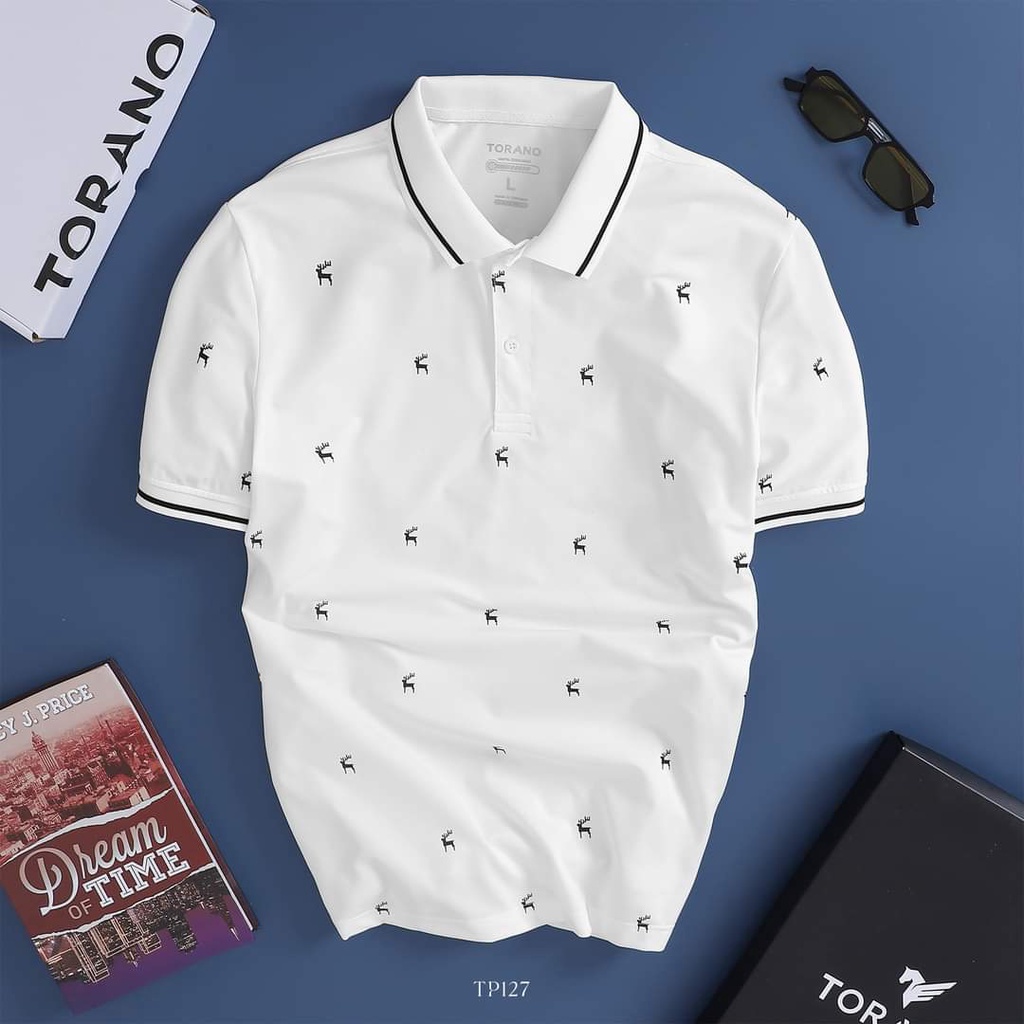 ÁO THUN POLO NAM CỔ TRỤ HỌA TIẾT NHÍ CỰC ĐẸP - CHẤT THẤM HÚT MỒ HÔI CỰC TỐT