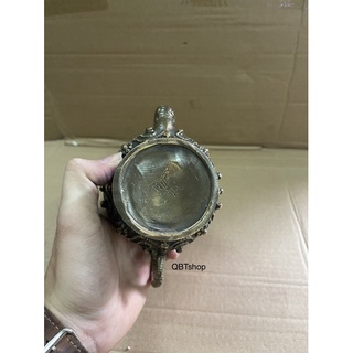 Ấm trà đồng hoa văn
