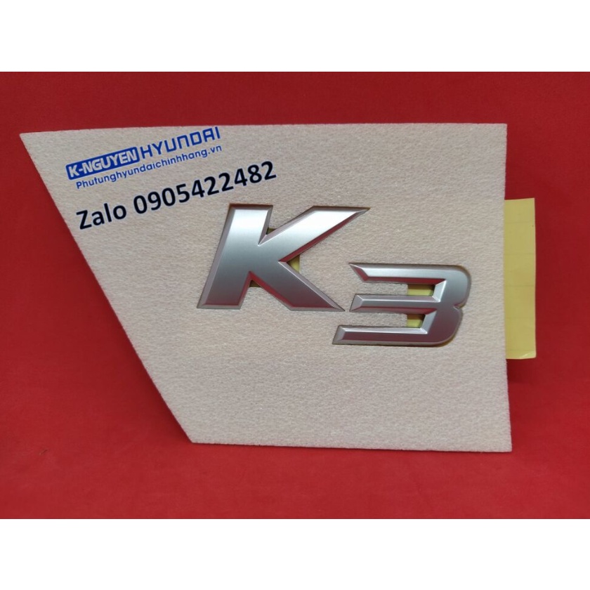 Logo chữ K3 xe Kia K3 đời mới 2022