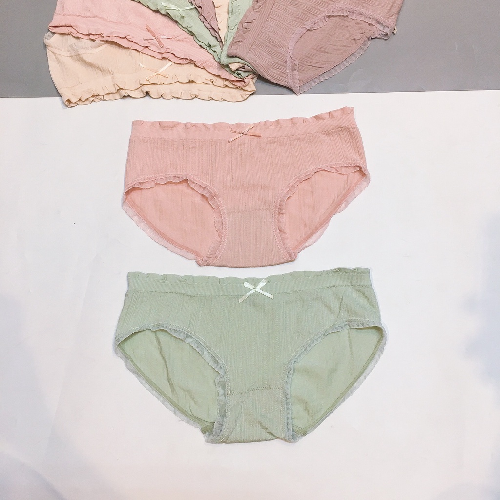 Quần chip nữ kháng khuẩn cạp viền nơ chất cotton tăm mịn mát | BigBuy360 - bigbuy360.vn