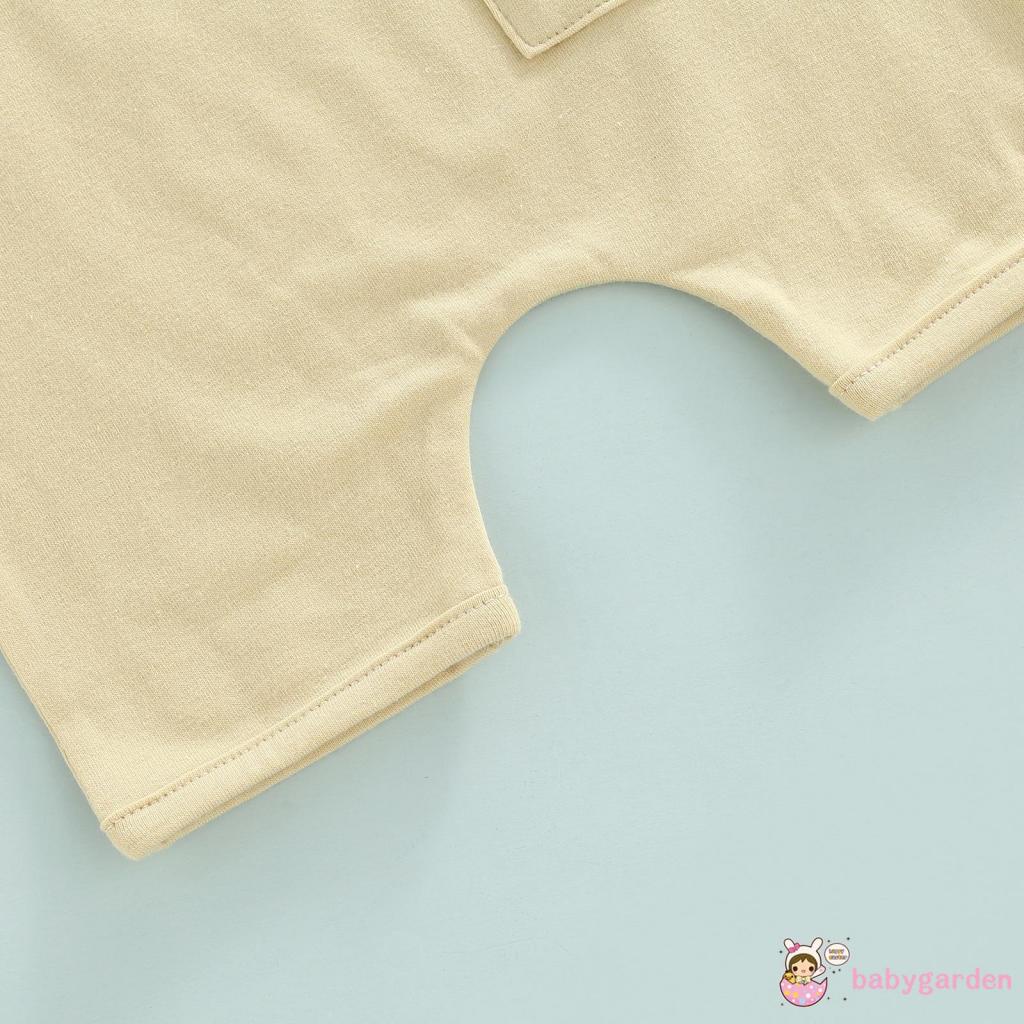 Bộ Áo Liền Quần Hai Dây Màu Sắc Trơn Thời Trang Mùa Hè Dành Cho Bé Trai 0-3 Tuổi