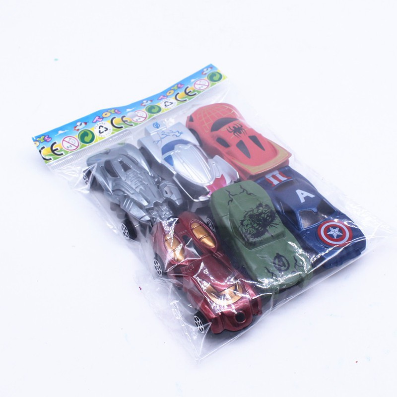 Set 6 Phụ Kiện Trang Trí Bánh Kem Hình Xe Hơi Hoạt Hình Dễ Thương