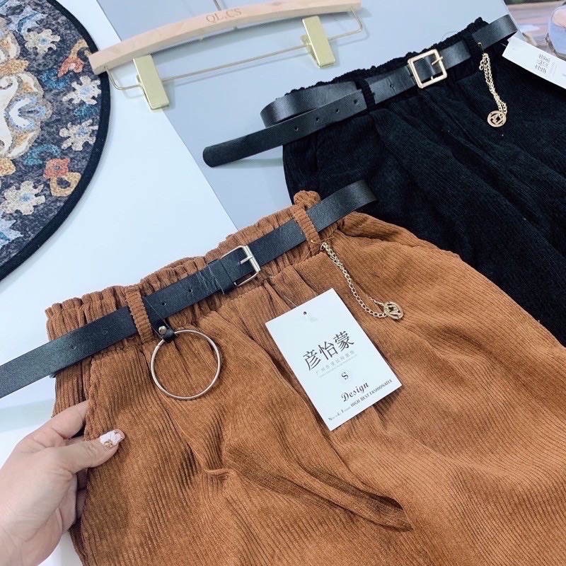 Quần Nhung Hót Hít-Dáng Baggy Chất Đẹp