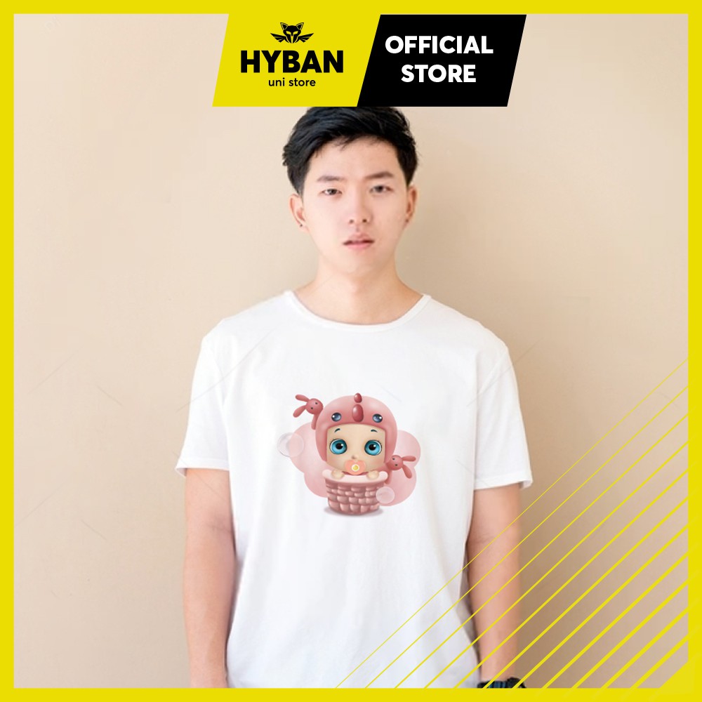 Áo thun nam nữ unisex hình BABY EM BÉ cổ tròn phông trơn oversize đơn giản - HYBAN STORE