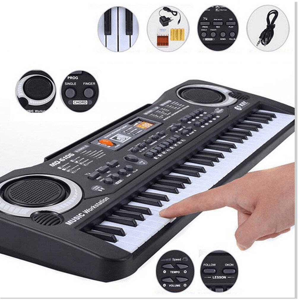 Đàn piano  1 ĐỔI 1   Đàn piano 61 phím cho bé, nhạc cụ giúp bé luyện tập, phát triển năng khiếu âm nhạc 6412